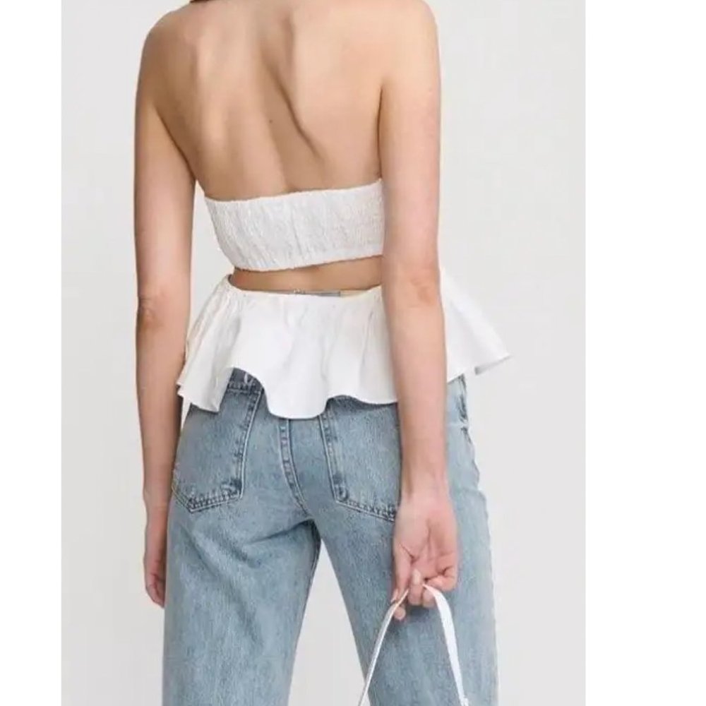 Vestique Strapless Cut Out Top Size Large